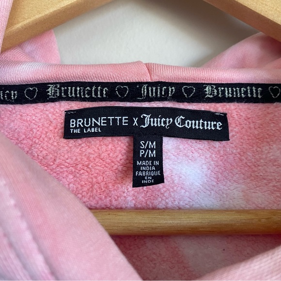Brunette the Label x Juicy Couture. Step Sister Hoodie. Size S/M. Pink tie-dye. - Picture 3 of 6